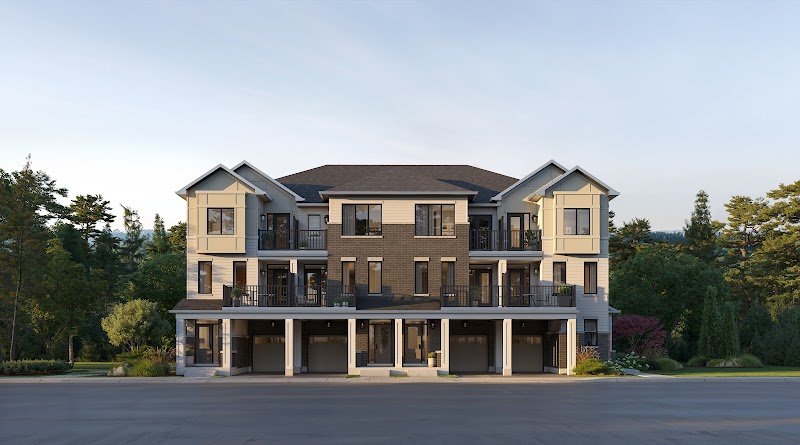 Back-to-back townhomes elevation