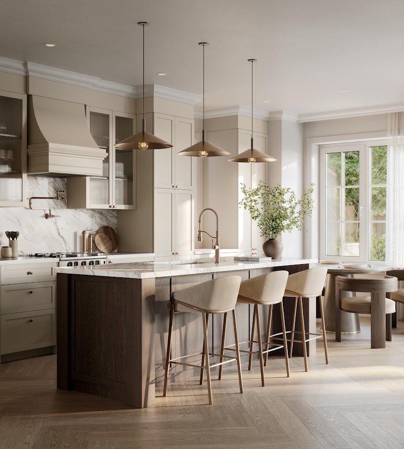 Kitchen rendering, townhomes